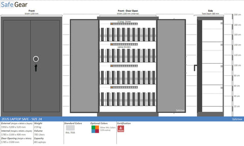 Zeus 24 - laptopkluis (48 laptops) - Codeslot
