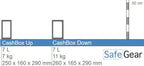 Ollé Cashbox - Size illustration