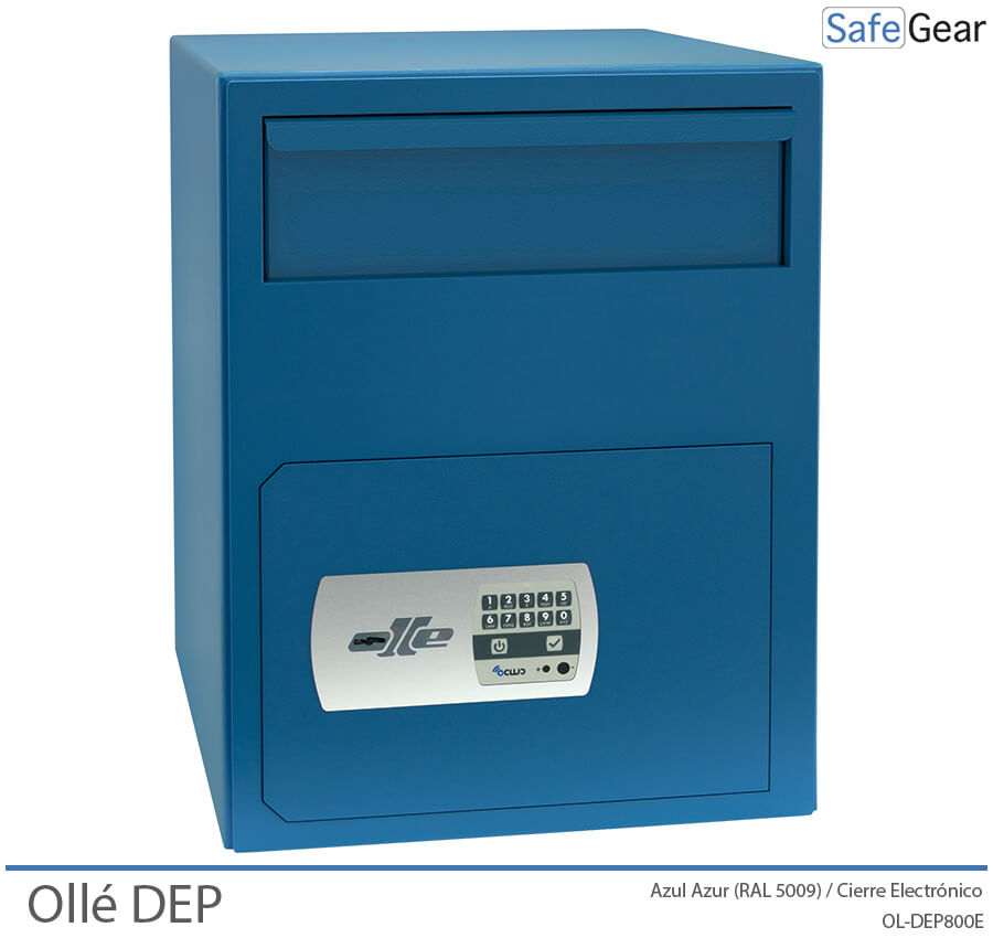 Caja Fuerte de Depósito - Ollé DEP - Combinación Llave y cierre Electrónico - Frontal
