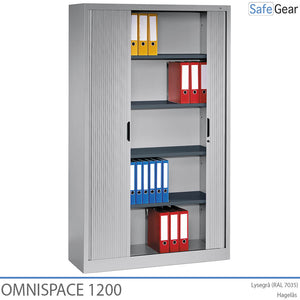 Omnispace Steel Cabinet - Louvered doors - width 1200 mm with 4 shelves