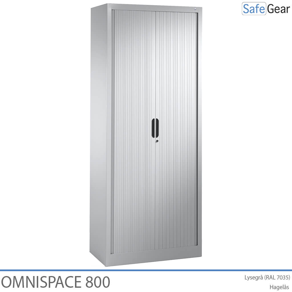 Omnispace stalen kast - Jaloeziedeuren - breedte 800 mm met 4 planken