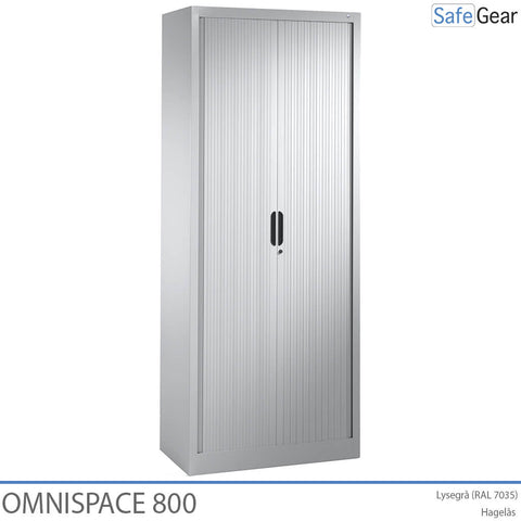 Omnispace stalen kast - Jaloeziedeuren - breedte 800 mm met 4 planken