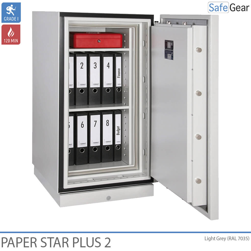 Paper Star Plus 1 Armoire Anti-Incendie (115 L) - Test anti-effraction Classe I / Test au feu 120 min
