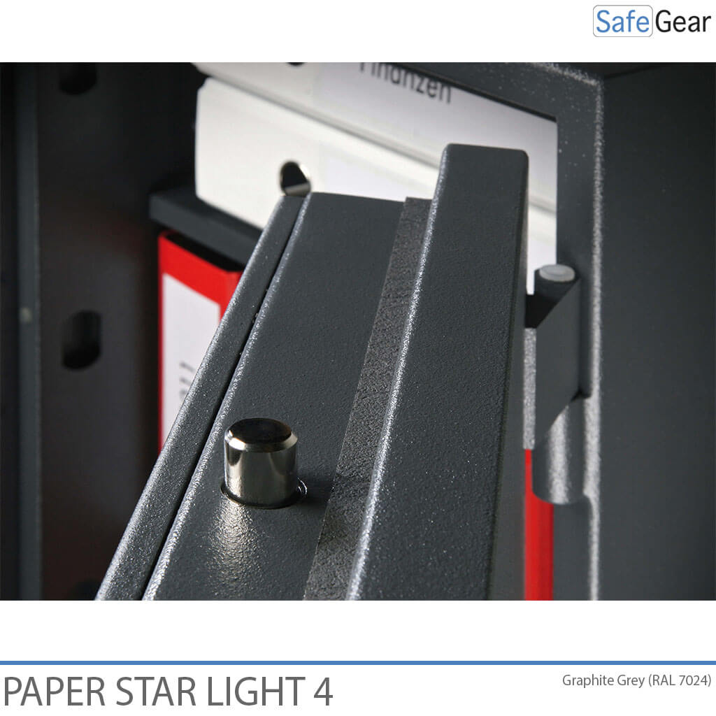 Paper Star Light 4 Feuerschutztresor - 7 Ordner - Einbruchschutz Klasse S2 / Feuerschutz 30 Min.