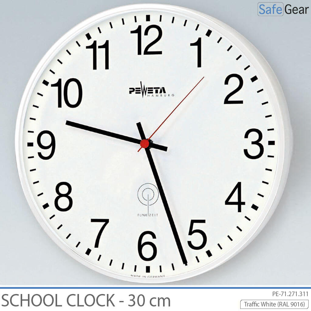 Horloge Scolaire Analogique - Intérieure - Rond - 30 cm