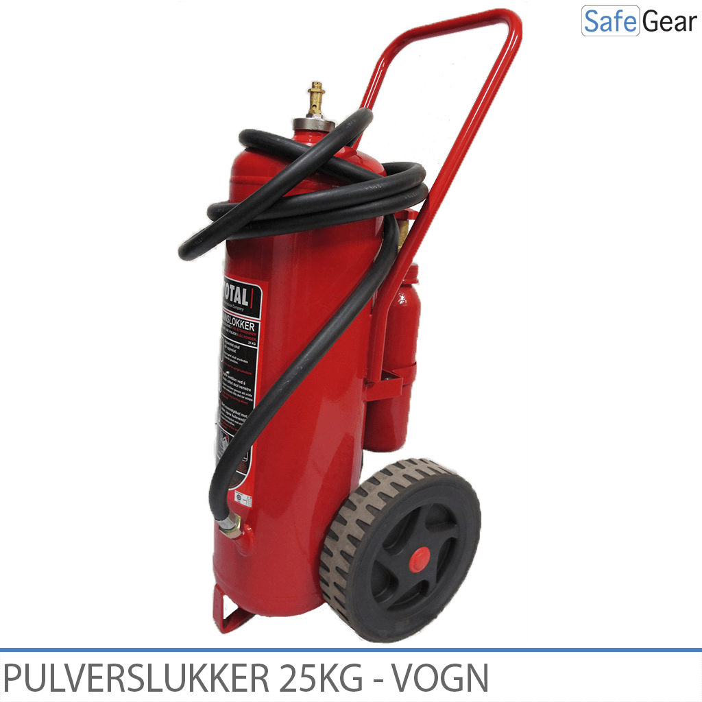 Pulverslukker 25 kg - Vogn