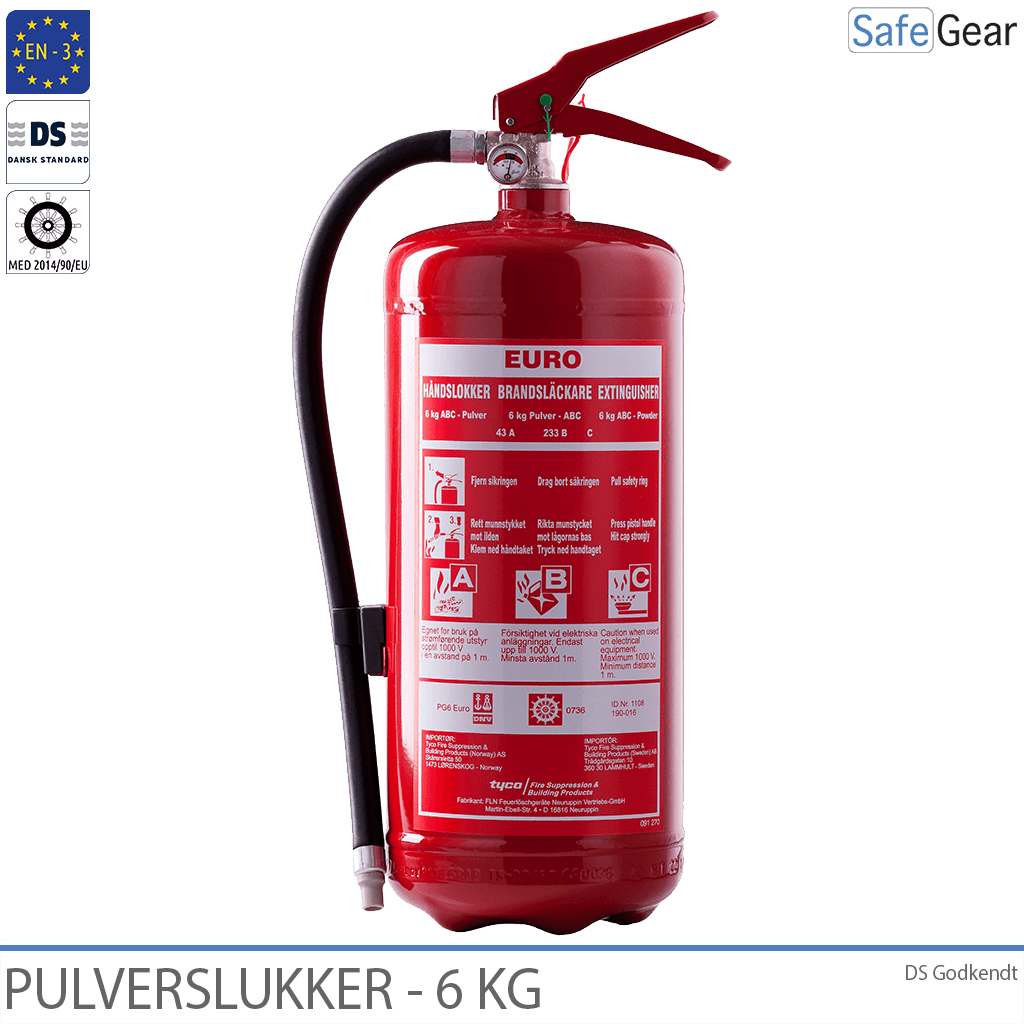 Pulverslukker 6 kg