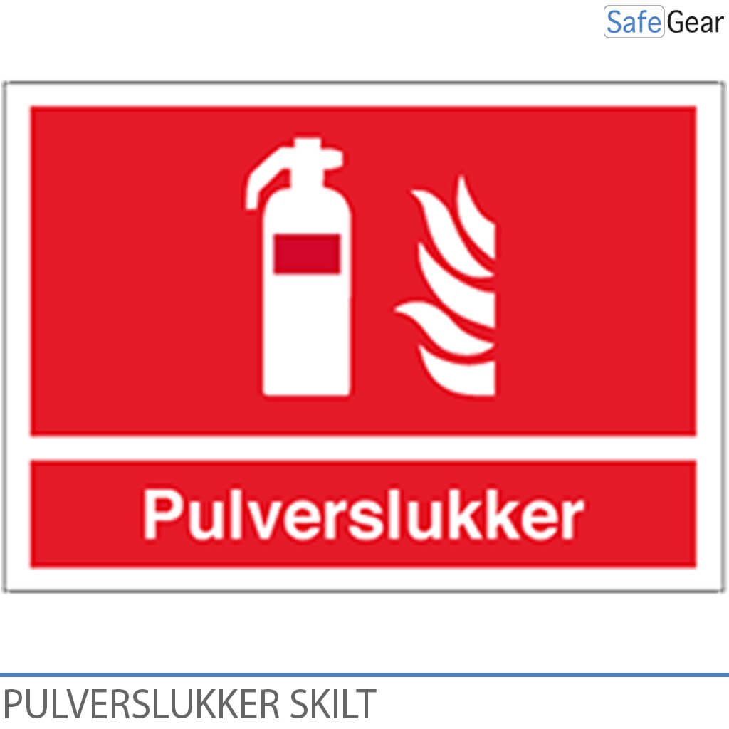 Pulverskilt skilt - selvklæbende vinyl