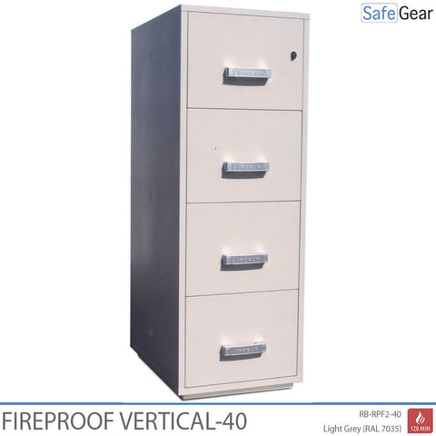 fireproof vertical 40 document cabinet with the code lock