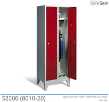 Changing room S2000 with 2 compartments (8010-20) - Padlock