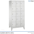 Vitrine de rangement S2000 avec 3x5 compartiments (8010-305) - cadenas à goupilles