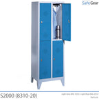 Kleedkast S2000 met 2x2 vakken (8310-20) - hangslot