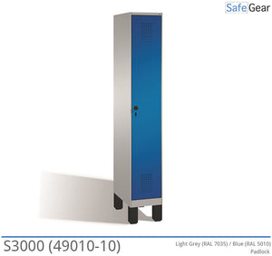 Umkleideschrank S3000 Evolo mit 1 Fach (49010-10) - Vorhängeschloss