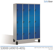 Storage cabinet S3000 Evolo with 4x5 compartments (49010-405) - cylinder lock