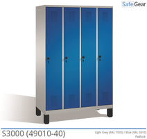 Changing room S3000 with 4 compartments (49010-40) - padlock