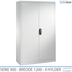 Stahlschrank Serie 900 Breite 1200 mm mit 4 Einlegeböden