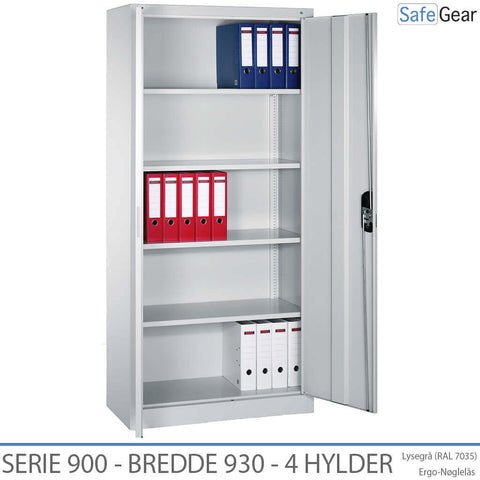 Stalen kast Serie 900 breedte 930 mm met 4 planken