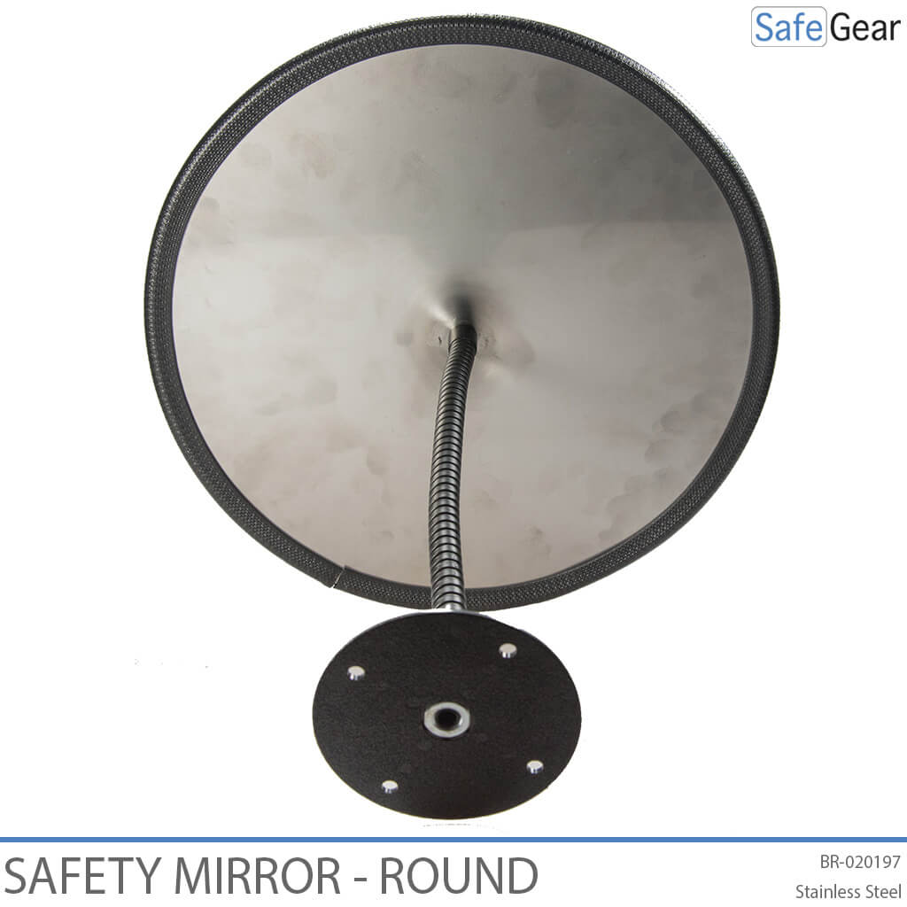 Miroir D'Inspection en acier inoxydable - diamètre 32 cm - réglable