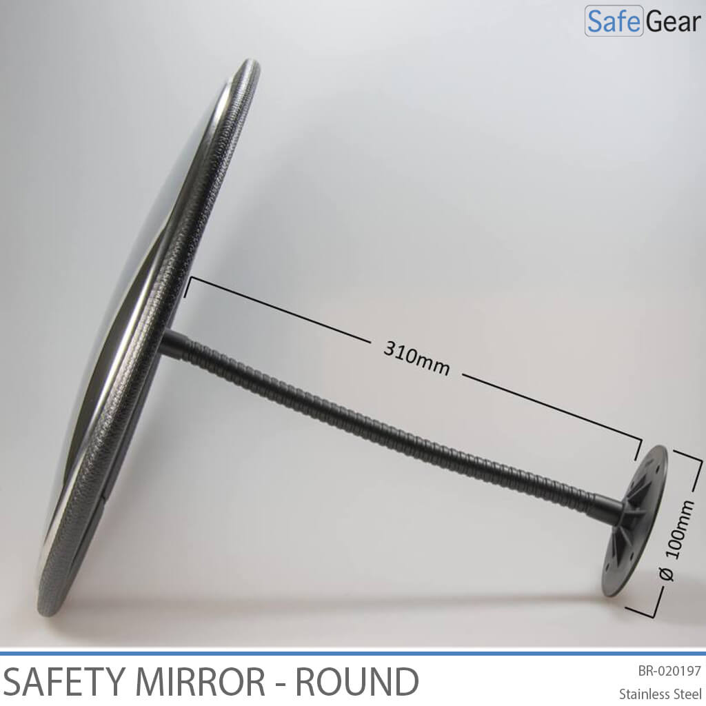 Miroir D'Inspection en acier inoxydable - diamètre 32 cm - réglable
