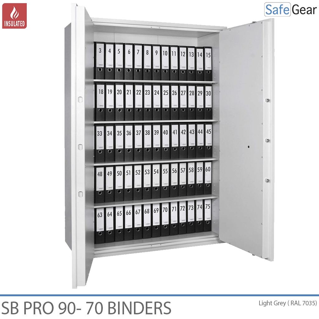 SB Pro 90 Fireproof Safe (70 Binders) - Key Lock