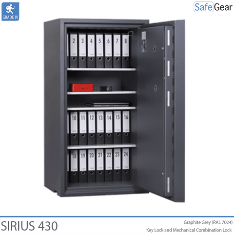 Sirius valuables safe - Key lock and mechanical lock