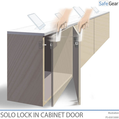SOLO Lock with RFID Locking System - Cabinet Illustration