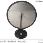 Stainless Steel Safety Mirror - Round Adjustable (Ø 800 mm)