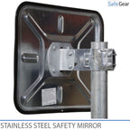 Espejo de seguridad - acero inoxidable - rectangular - ajustable - 45x60 cm