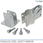 Espejo de seguridad - acero inoxidable - rectangular - ajustable - 45x60 cm