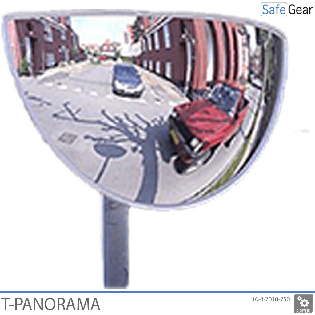 Miroir de trafic - panoramique en T - 78-x-40-x-16 cm