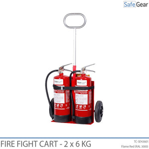 Cart for two Fire Extinguishers