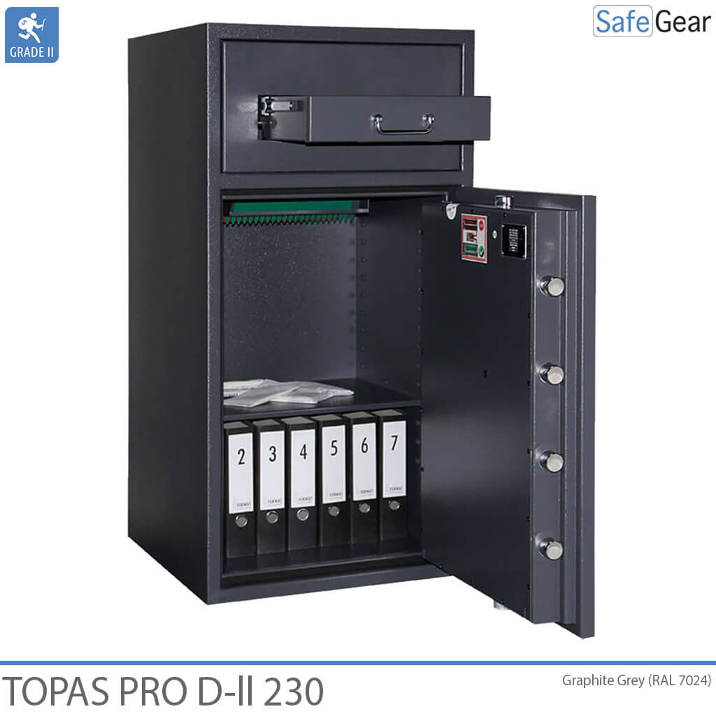 Topas Pro D-II 315 Deposit Safe (311 L) - Burglary Test D-II - Code Lock with 9 user codes
