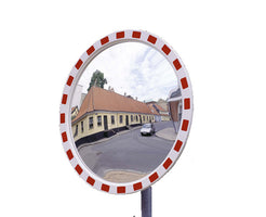 Traffic Mirror - Round - Red/White frame