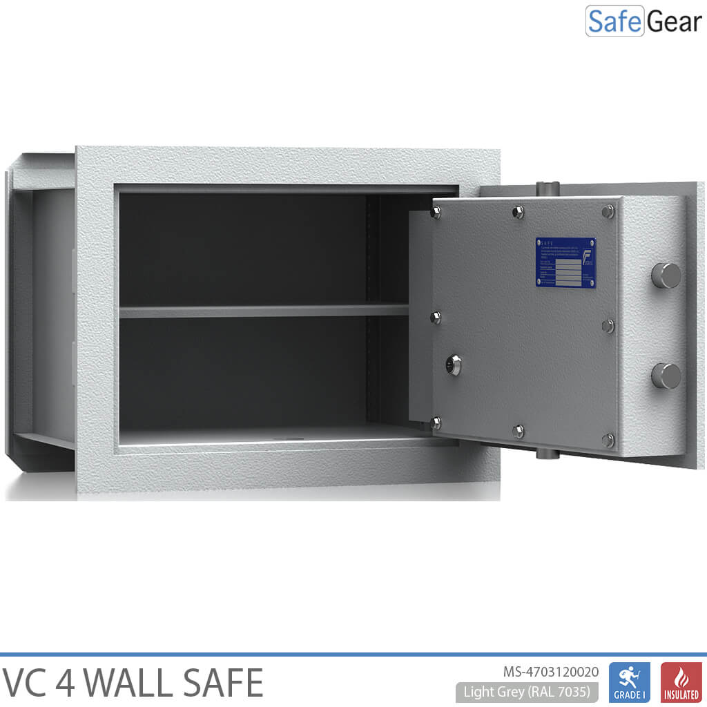 VC 4 Conteneurs de protection (22 L) - Test de pénétration de niveau 1 - Gris clair - Serrure codée