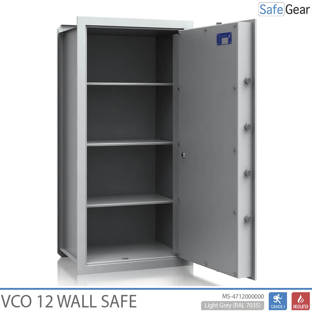 VCO 12 Armoires de rangement (169 L) - Test de résistance au cambriolage de niveau 1 - Gris délavé - Serrure à clé