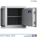 VCO 5 Coffre-fort mural (43 L) - Test anti-effraction Classe 1 - Gris clair - Serrure à clé