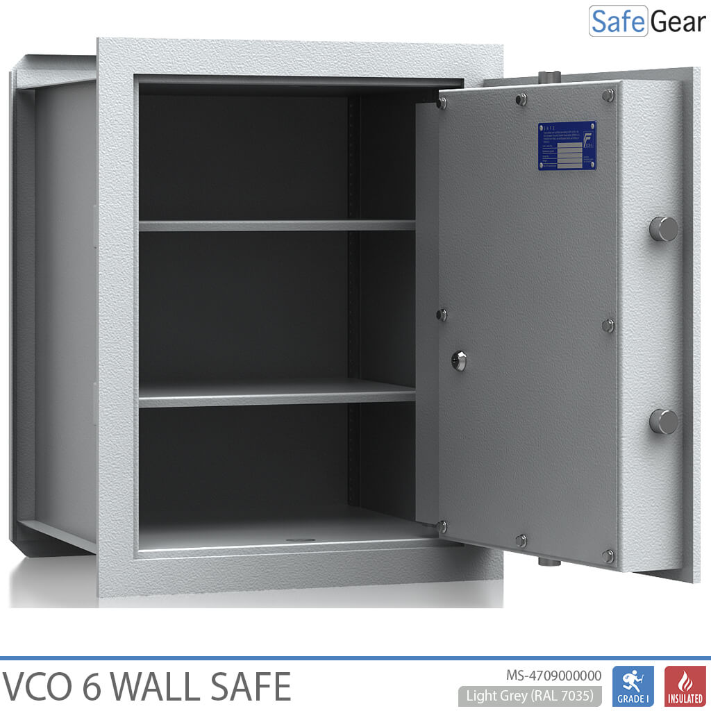 VCO 6 Coffres de sécurité (61 L) - Test de résistance au cambriolage de niveau 1 - Gris délavé - Serrure à code