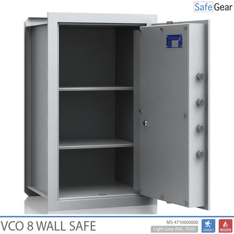 VCO 8 Einbausafes (85 L) - Einbruchschutz Klasse 1 - Hellgrau - Zahlenschloss