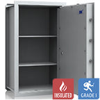 VCO 10 Einbausafes (139 L) - Einbruchschutz Klasse 1 - Hellgrau - Zahlenschloss