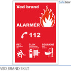 Bij brand - Bord - 210 x 297mm - Zelfklevend vinyl