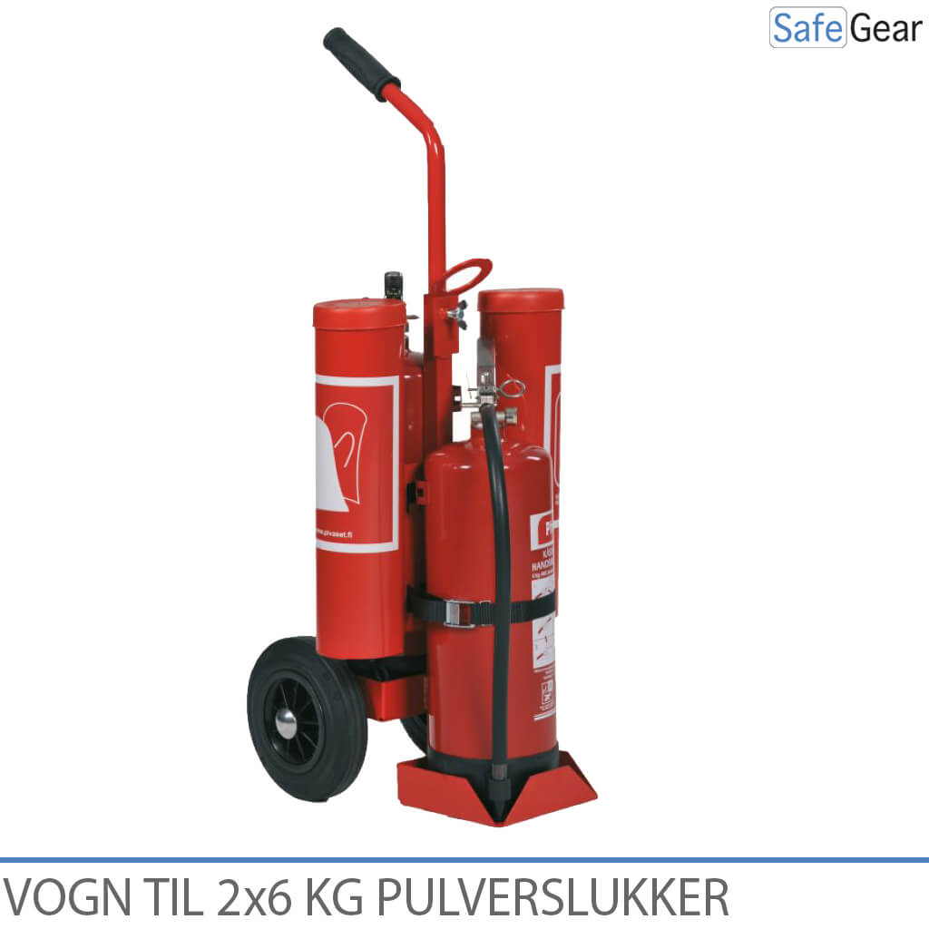 Wagen voor Brandblusser (2 x 6 kg) en Branddeken / Oogspoeling