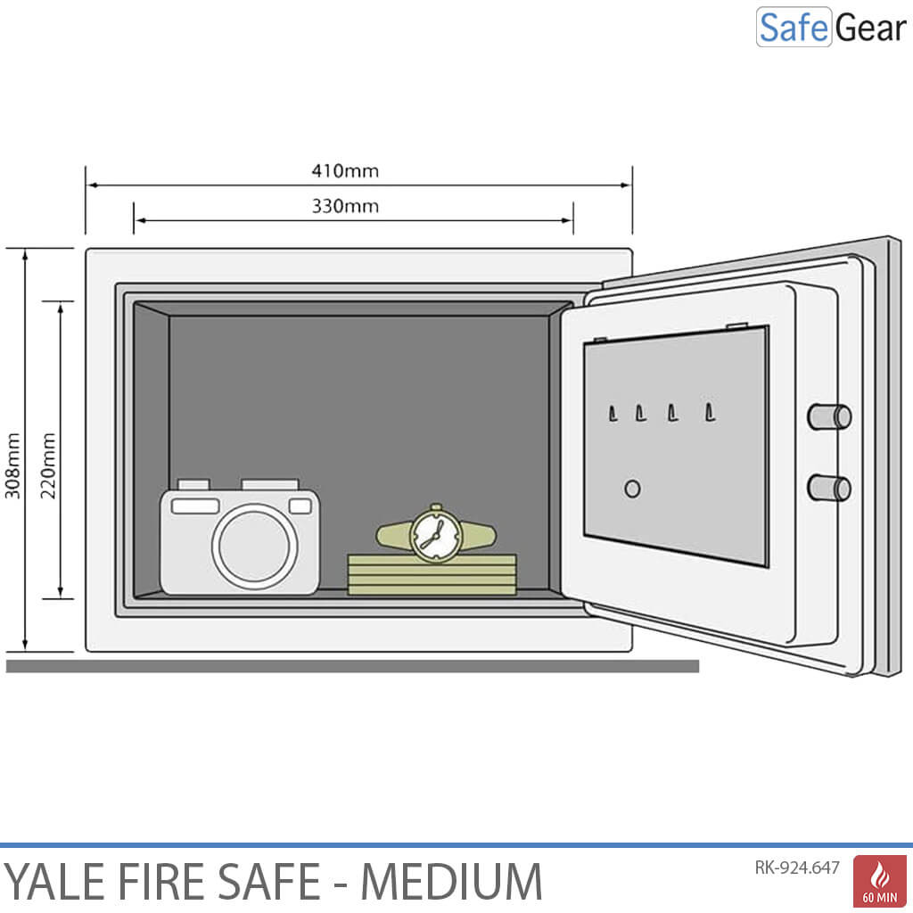 Yale YFM310 Brandwerend (16L) Medium - Brandkasten - Brandbeveiliging 60